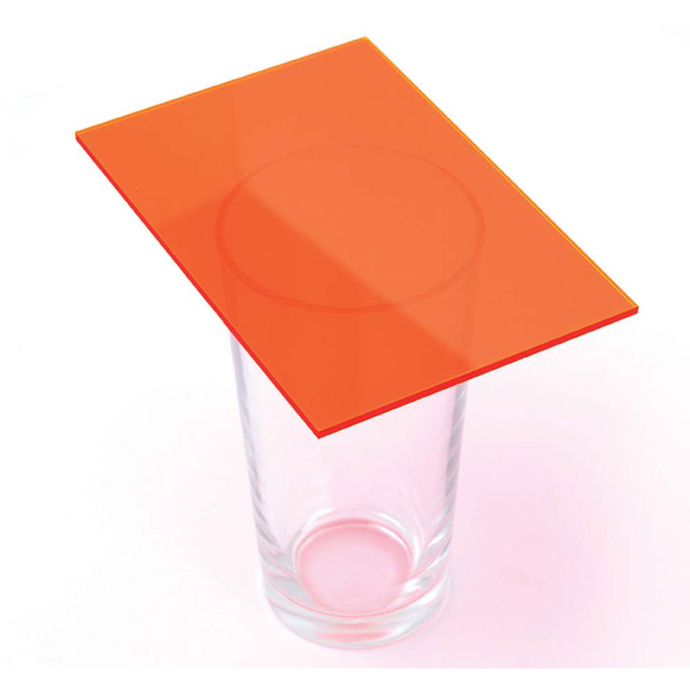 Fluorescent Cast Acrylic 3mm Sheet - Neon Orange 1000 x 500mm