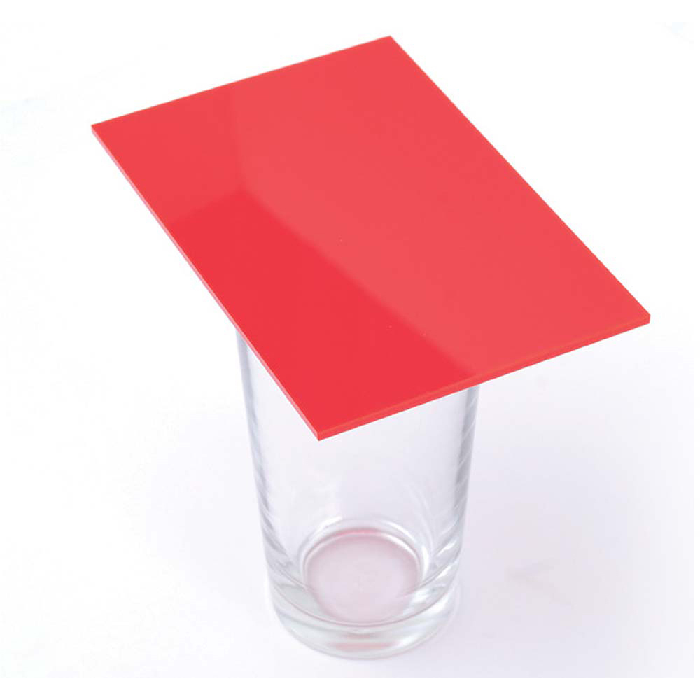 Premium Cast Acrylic 3mm Sheet - Solid Flame Red 1000 x 500mm