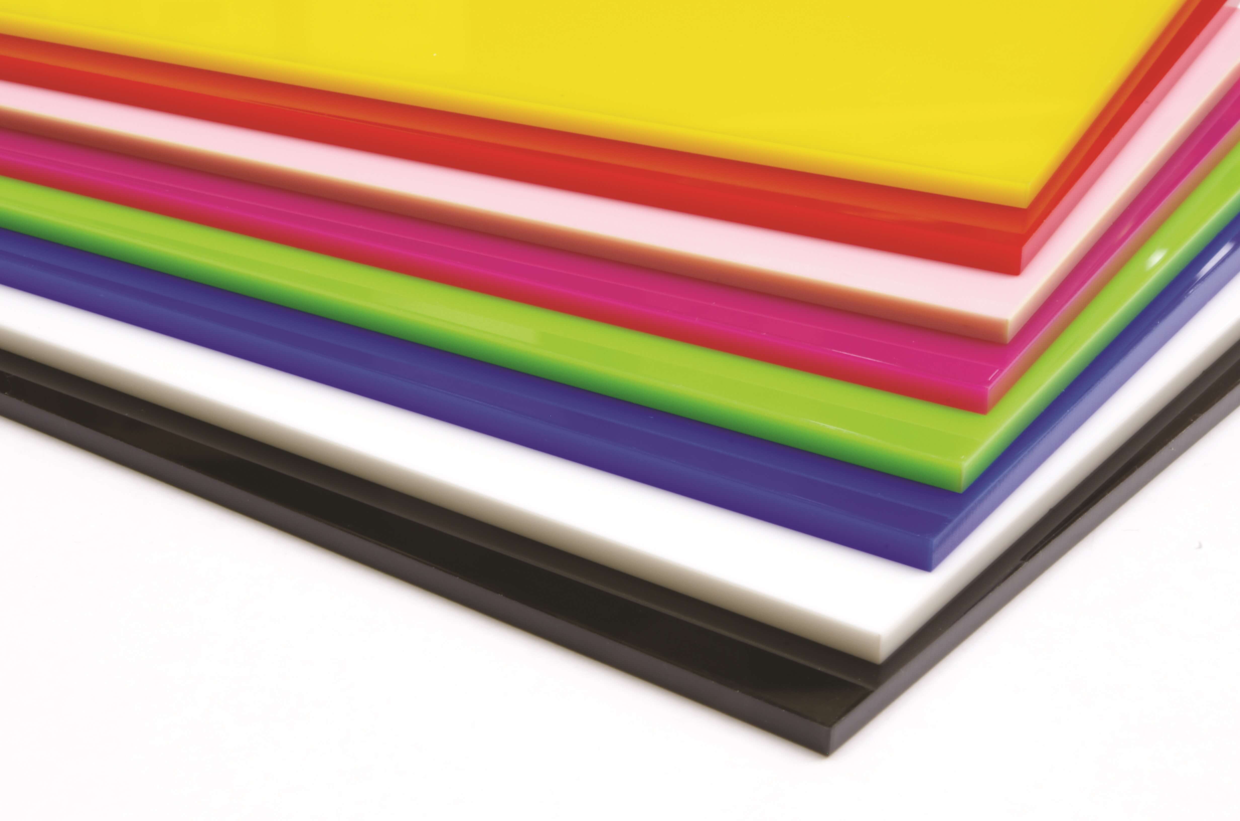 Cast Acrylic 3mm Sheets 1000 X 500mm Assorted Pack Of 8 Assorted