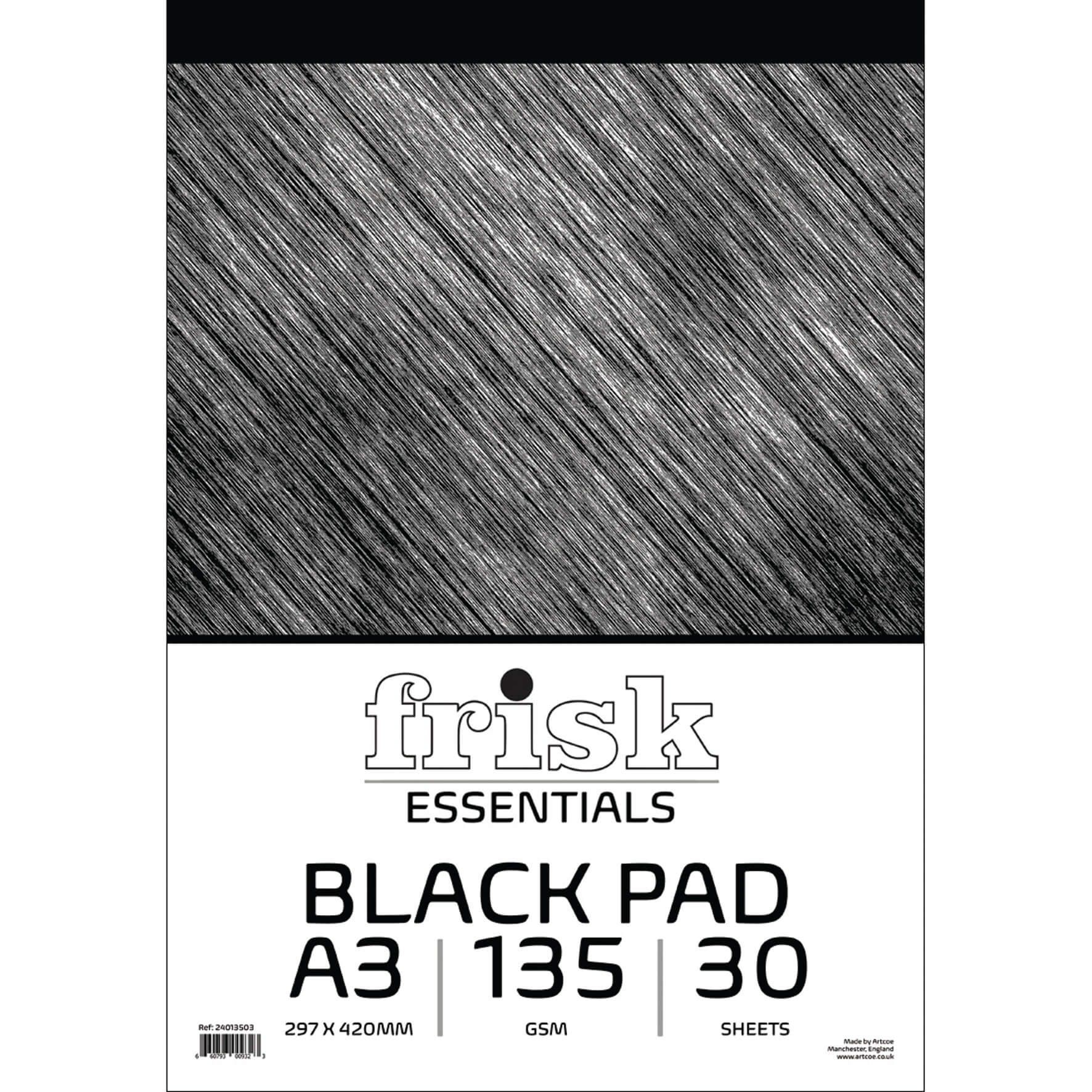 Frisk Black Paper Pad A3 135gsm