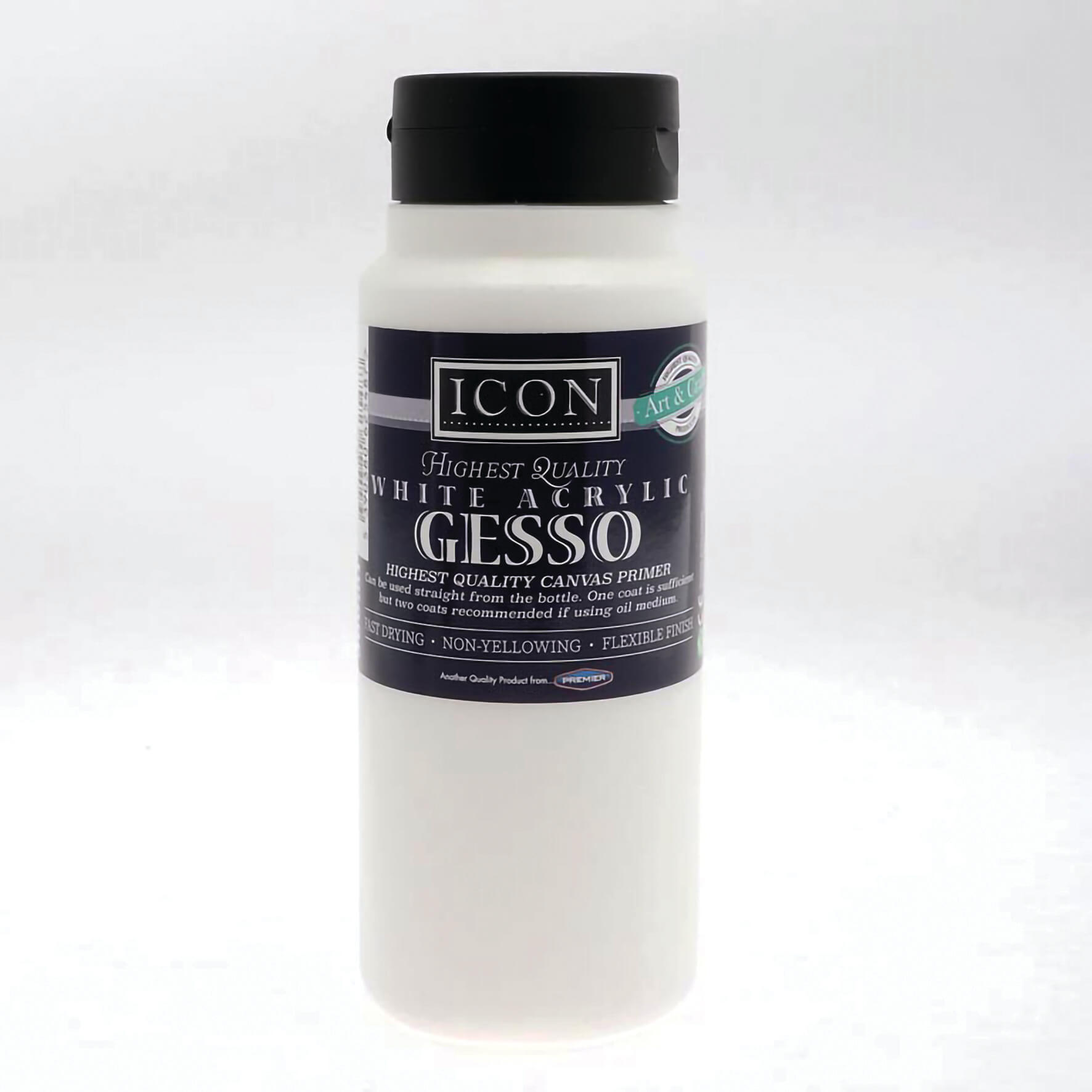 17oz White Gesso Canvas Primer for Painting, Acrylic Paint Medium for Arts  and Craft Supplies (500 ml)