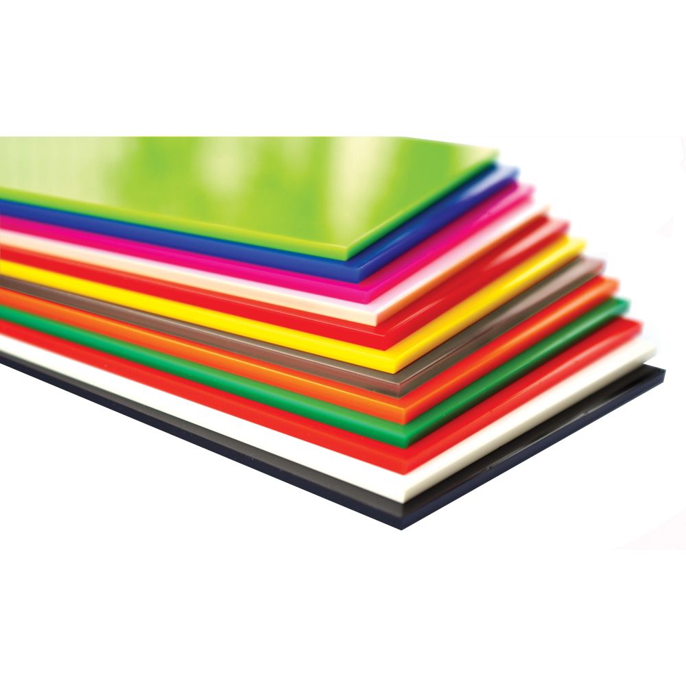 Cast Acrylic 3mm Sheet - 1000 x 500mm Assorted Pack of 12