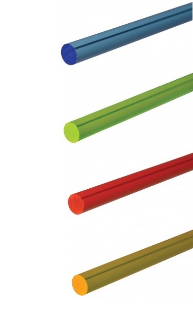 Fluorescent Acrylic Rods - Pack of 20 - Assorted Colours