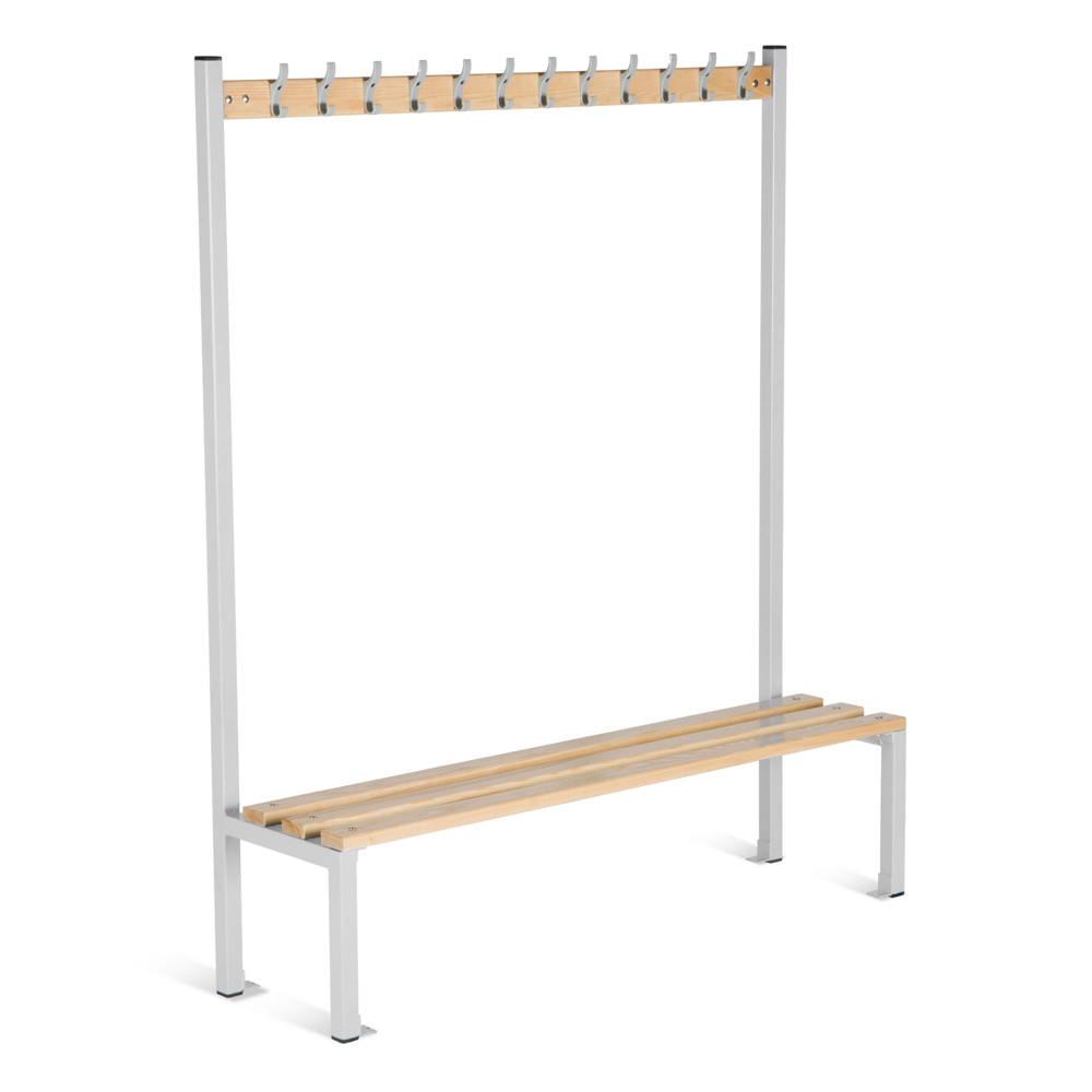 Bench Seating, single-sided with coat hooks H1800mm x W1500 x D400