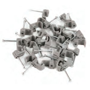 Twin & Earth Cable Clips, 2.5mm Grey - Pack of 50
