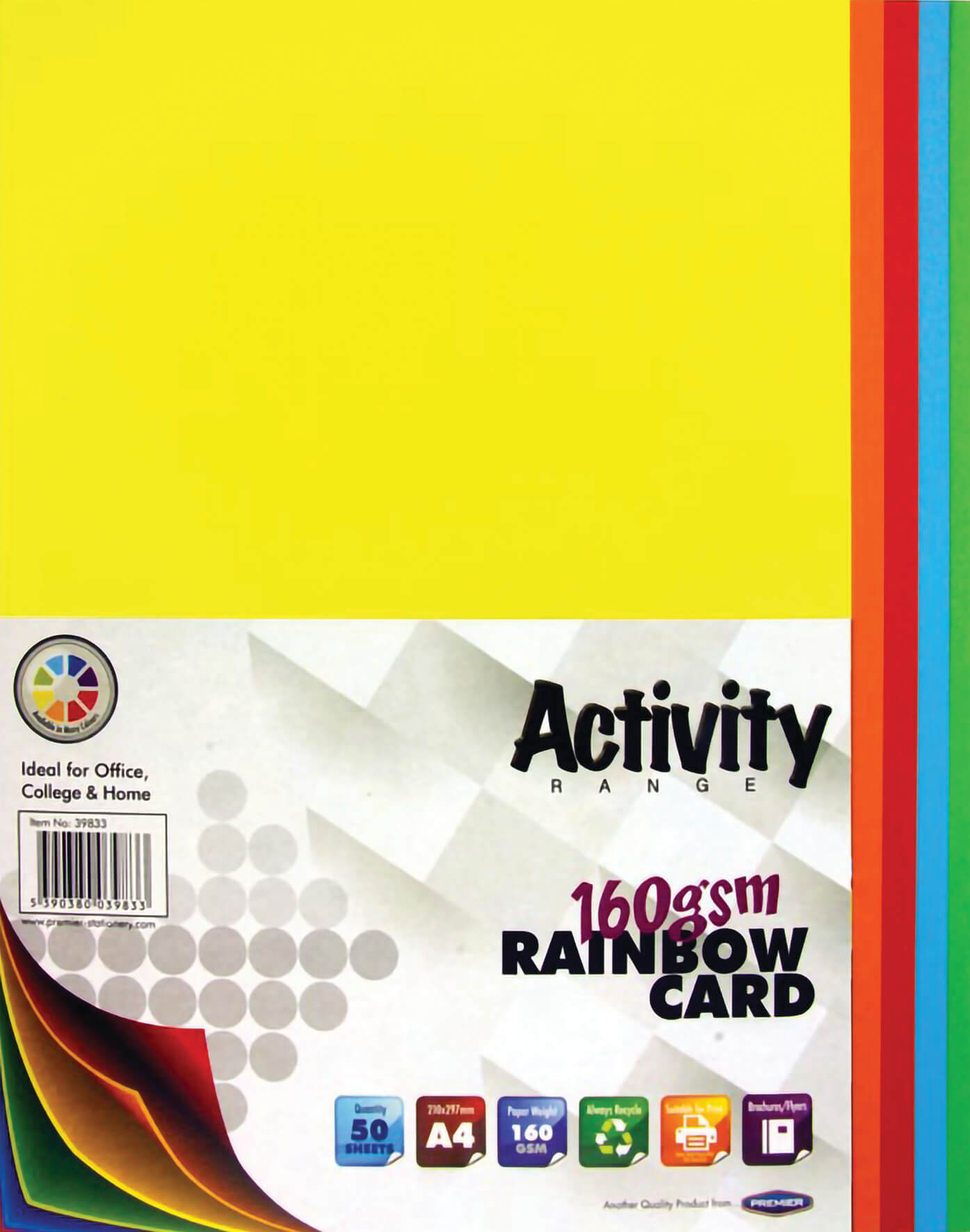 Card Rainbow A4 160gsm - 50 Sheets