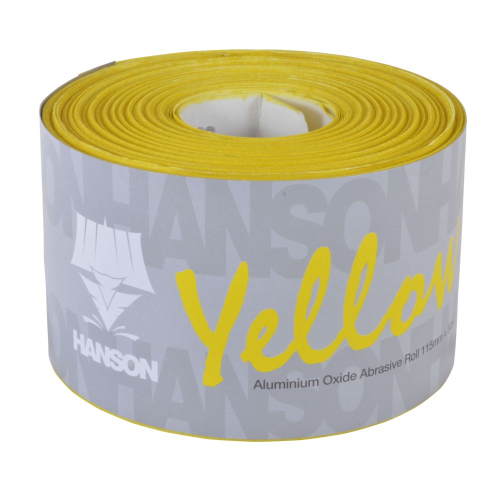 Hanson Yellow Abrasive Roll 150 Grit (115mm x 50m)
