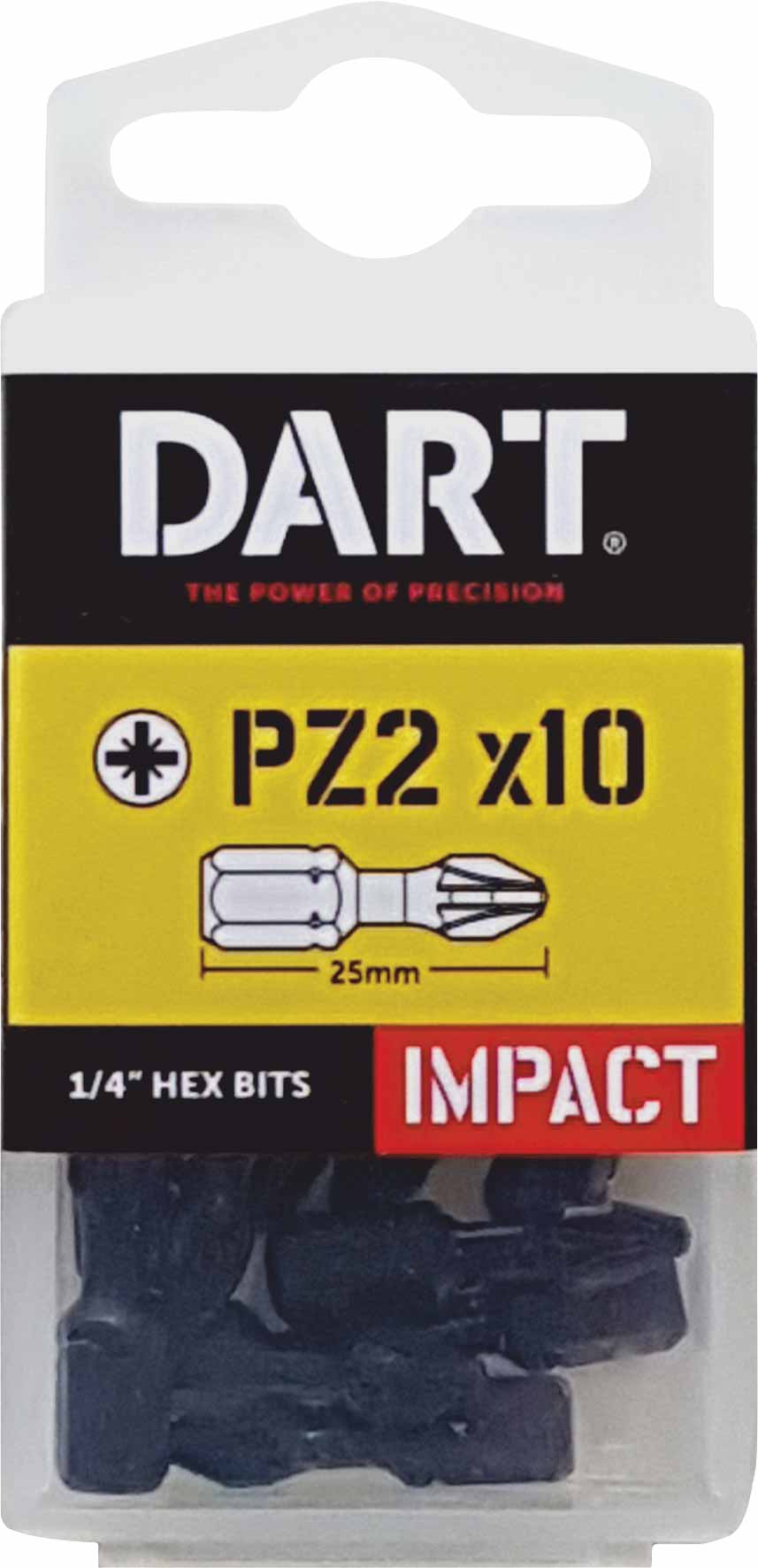 Impact Driver Bit PZ2 x 25mm - Pack of 10