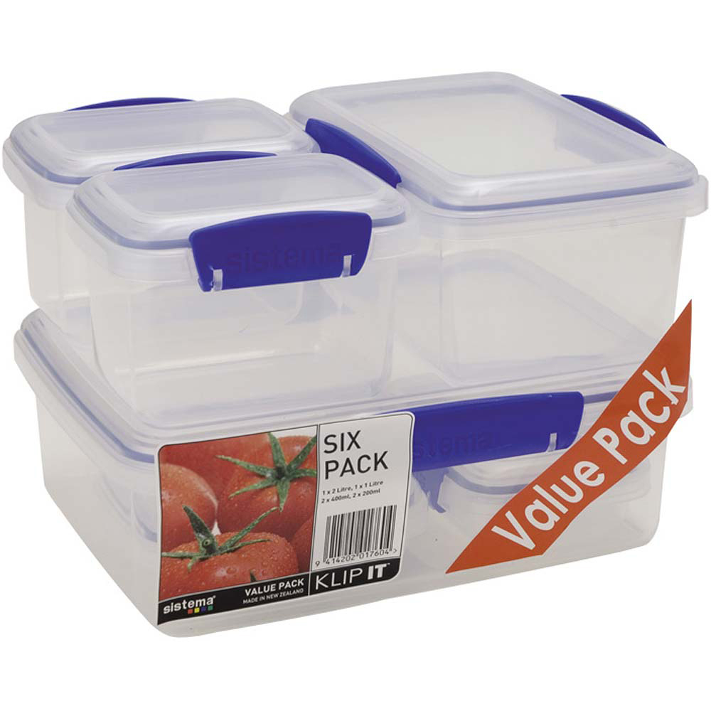 Klip It Storage Containers - Pack of 6