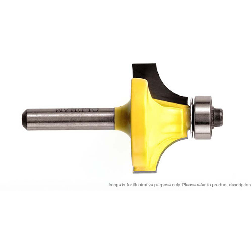 Viper Roundover Router Cutter, 1/4in R x 1in D x 17/32in L x 1/4in Shank - No.301