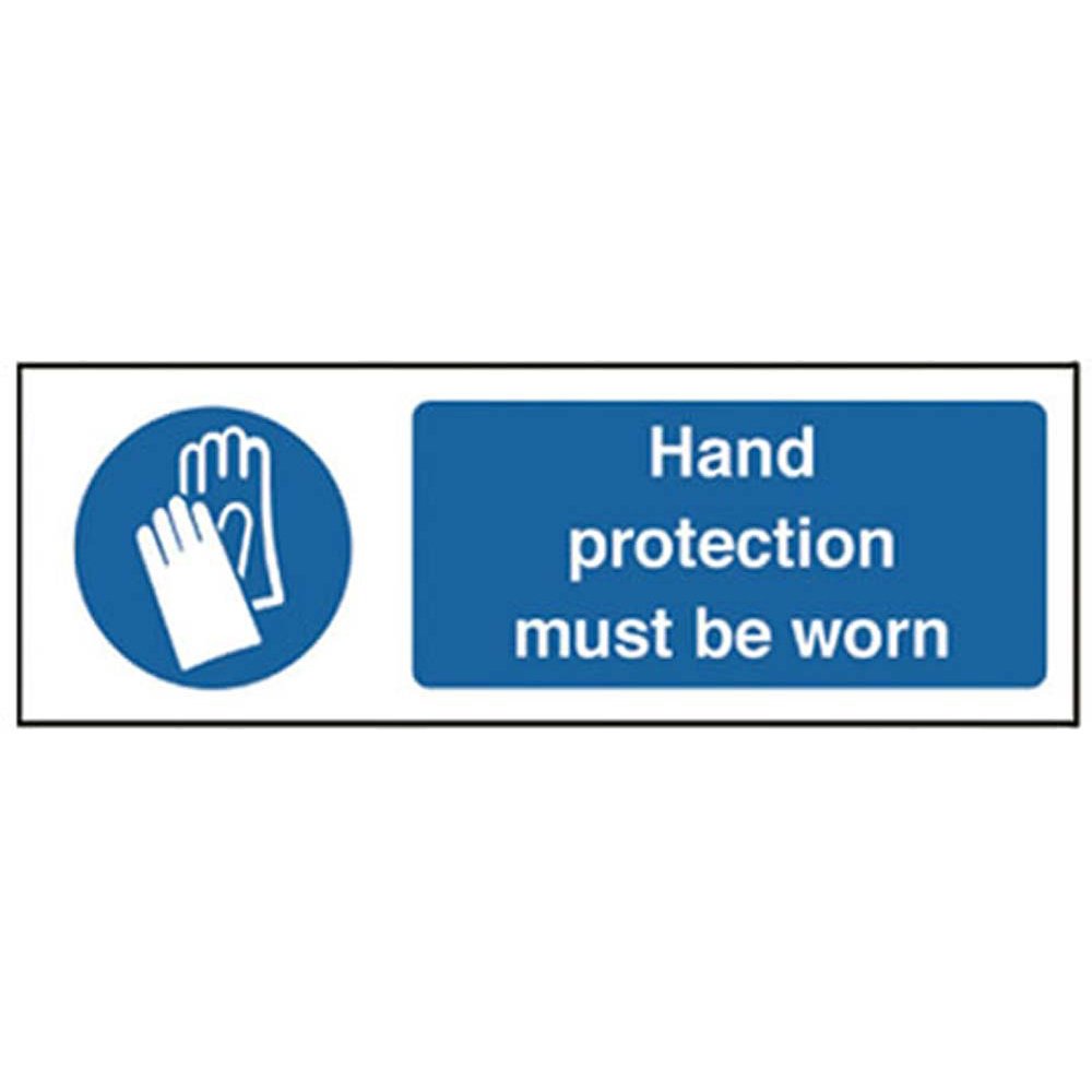 Hand Protection Must Be Worn R/P 300 x 100mm