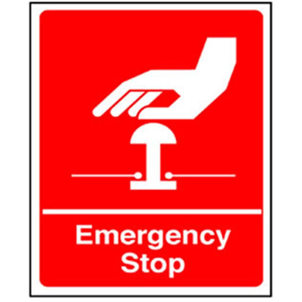 Emergency Stop R/P 200 x 150mm