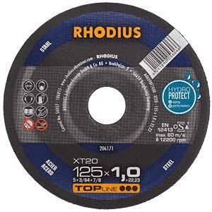 Rhodius Extra Thin Abrasive Cutting Disc XT20 - 115mm For Steel