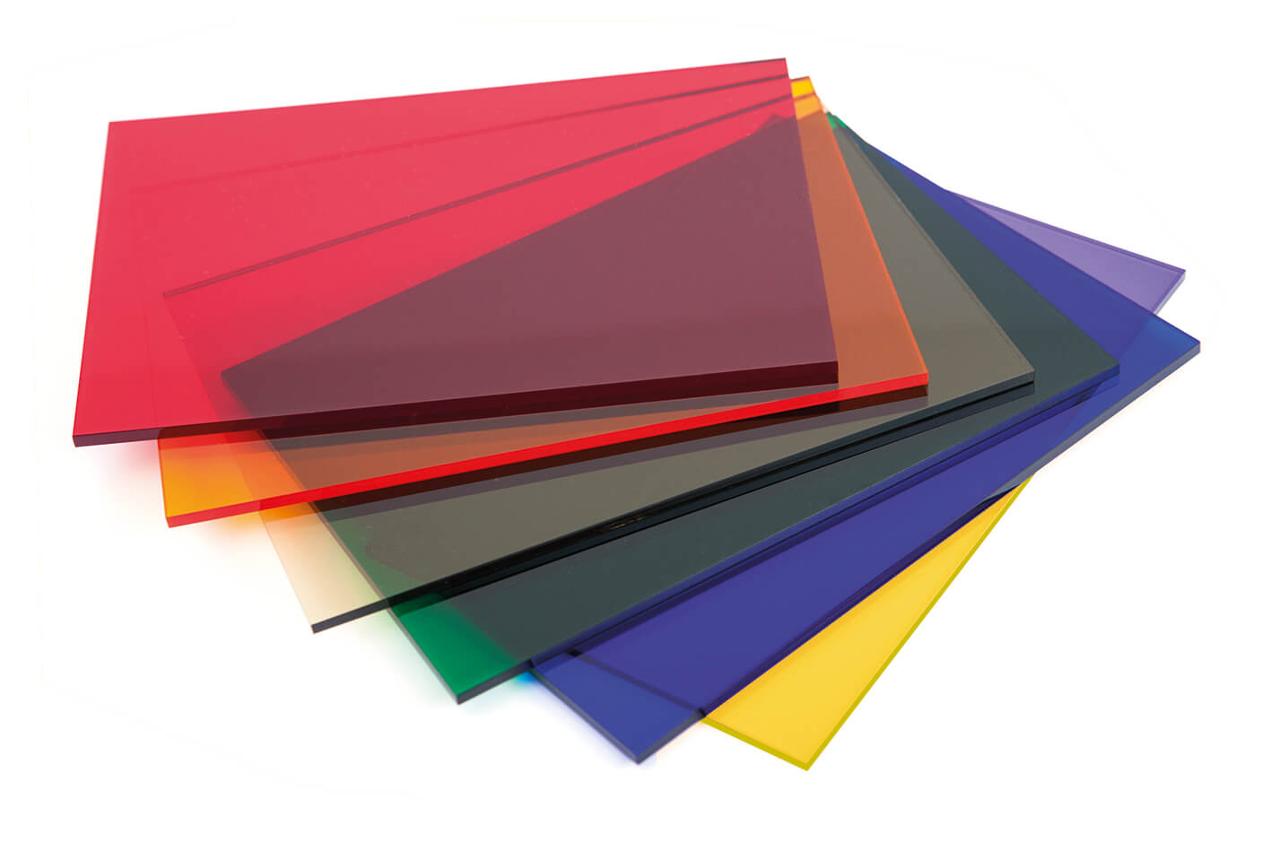 Tinted Cast Acrylic 3mm Sheet - 1000 x 500mm Assorted Pack of 6