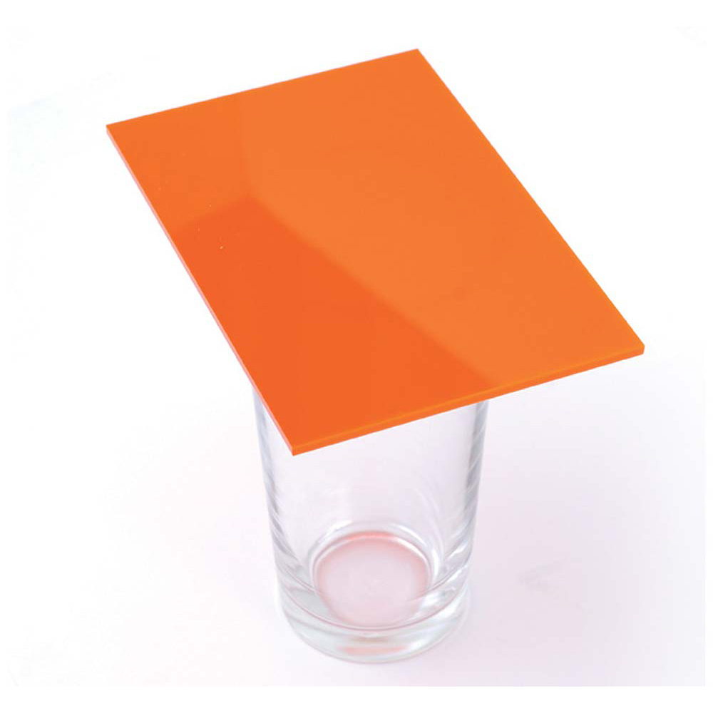 Premium Cast Acrylic 3mm Sheet - Solid Orange 1000 x 600mm