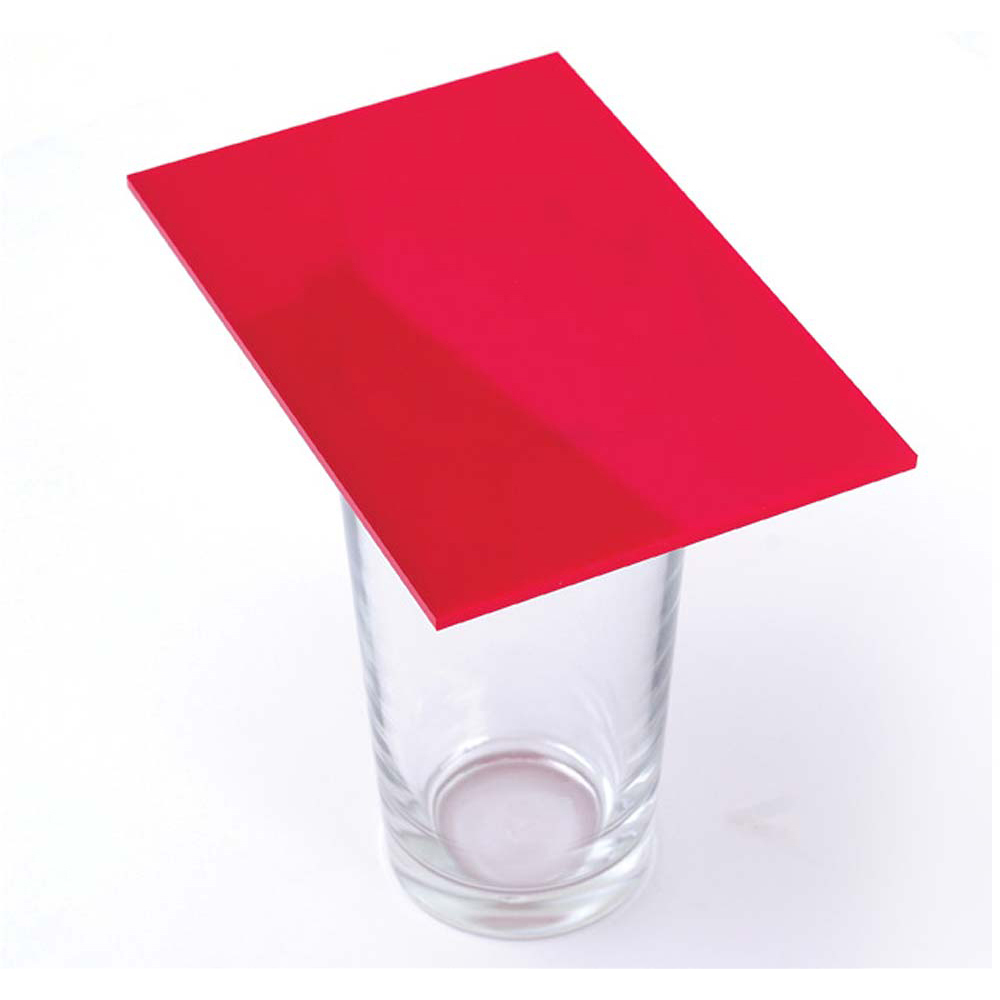 Premium Cast Acrylic 5mm Sheet - Solid Classic Red 600 x 400mm