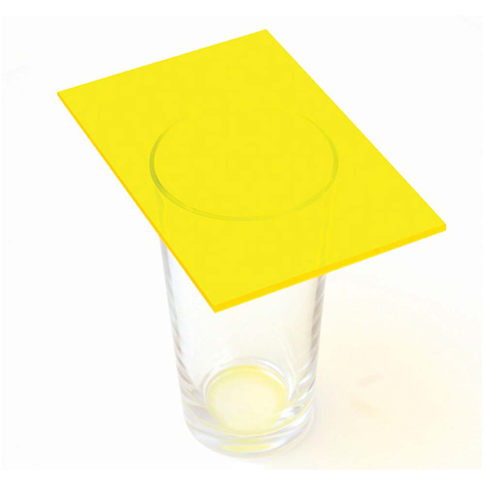 Fluorescent Cast Acrylic 3mm Sheet - Neon Yellow 600 x 400mm