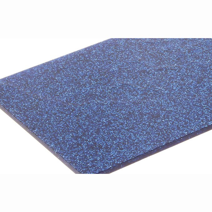 Glitter Cast Acrylic 3mm Sheet - Blue 600 x 400mm