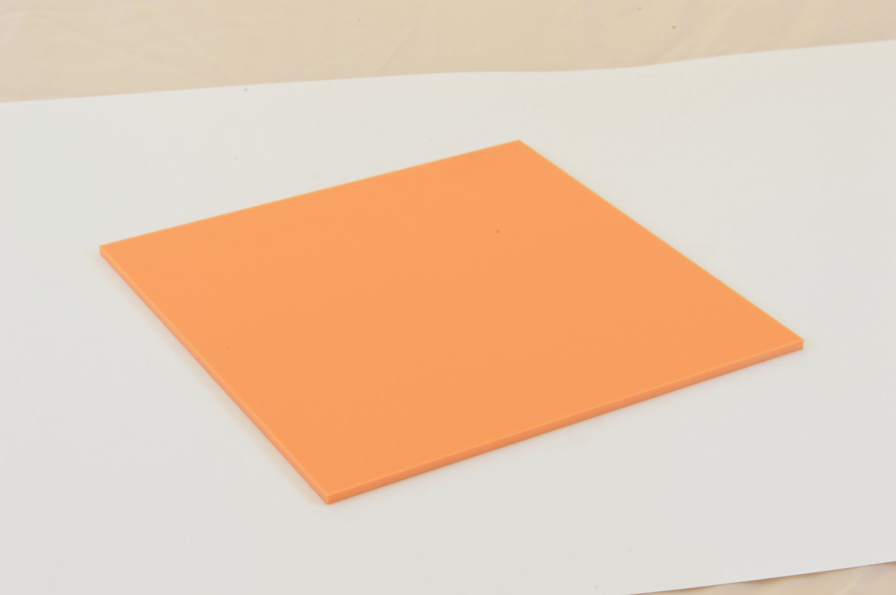 Pastels Cast Acrylic 3mm Sheet - Orange Fizz 600 x 400mm