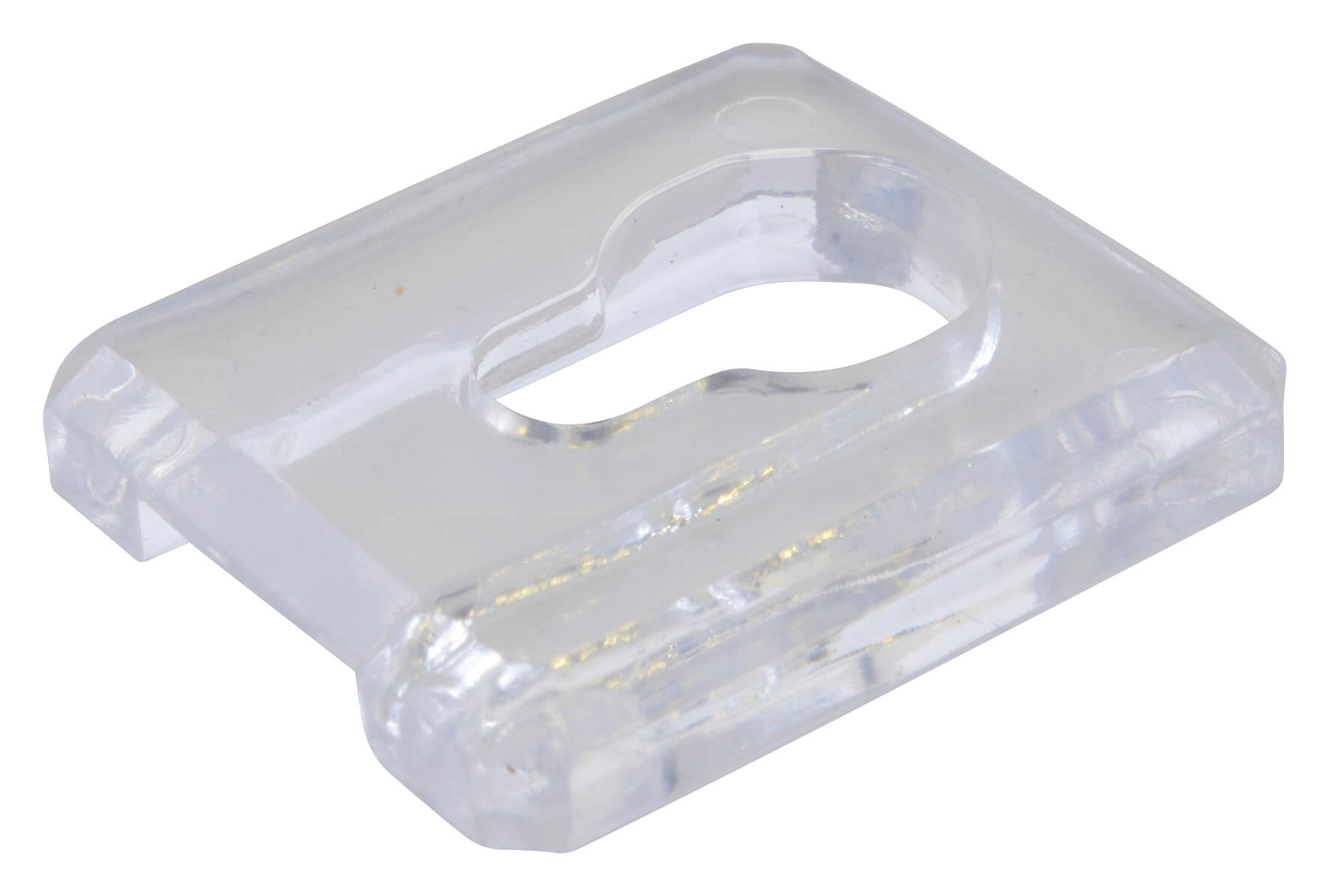 Clear Acrylic Keyhole Plates 29 x 25mm - Pack of 10