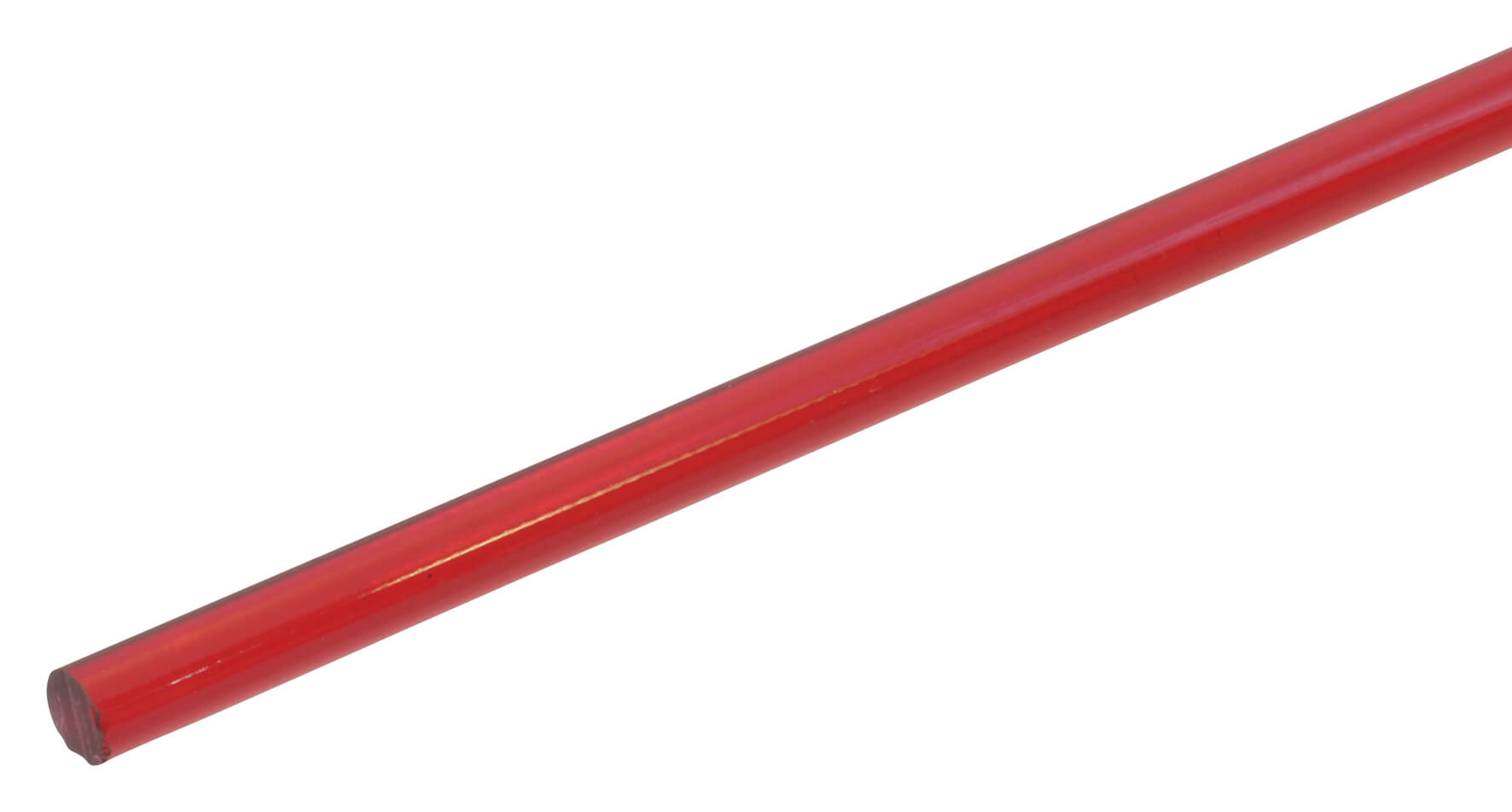 Transparent Acrylic Rod 4.8mm x 610mm  - Red
