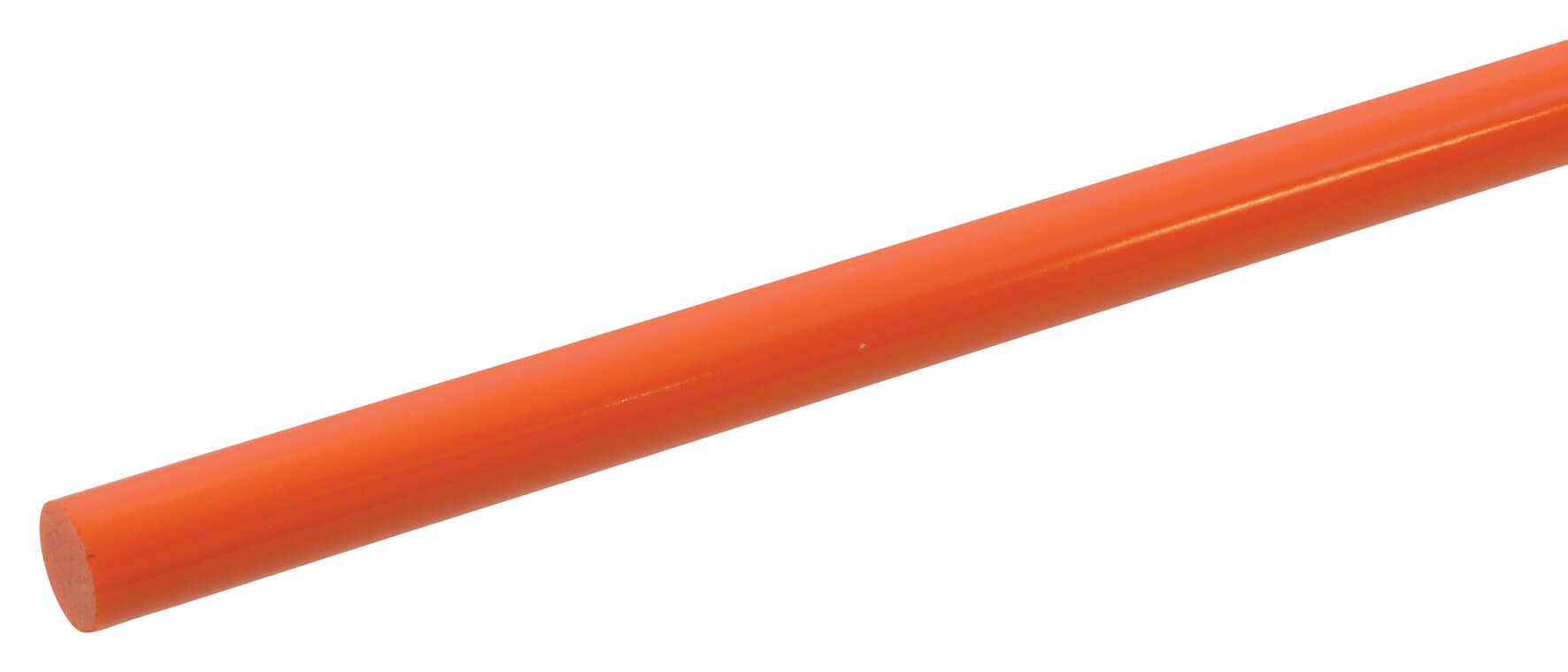 Acrylic Rod 6.4mm x 610mm - Solid Orange