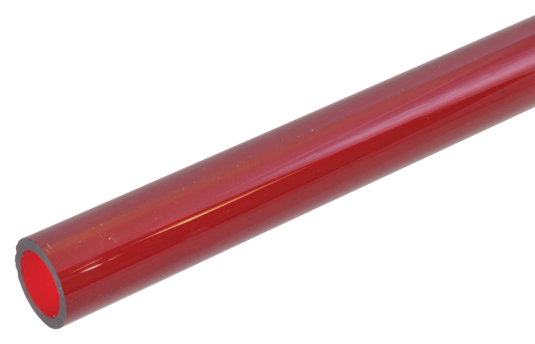 Transparent Acrylic Tube 6.4/3.2mm x 610mm - Red