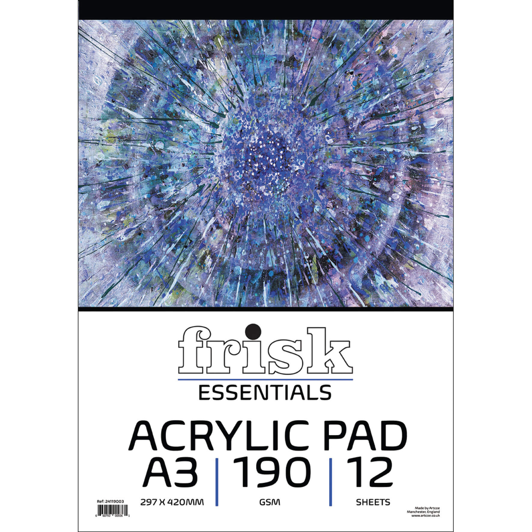 Acrylic Painting Wiro Pad A3 240gsm - 12 Sheets