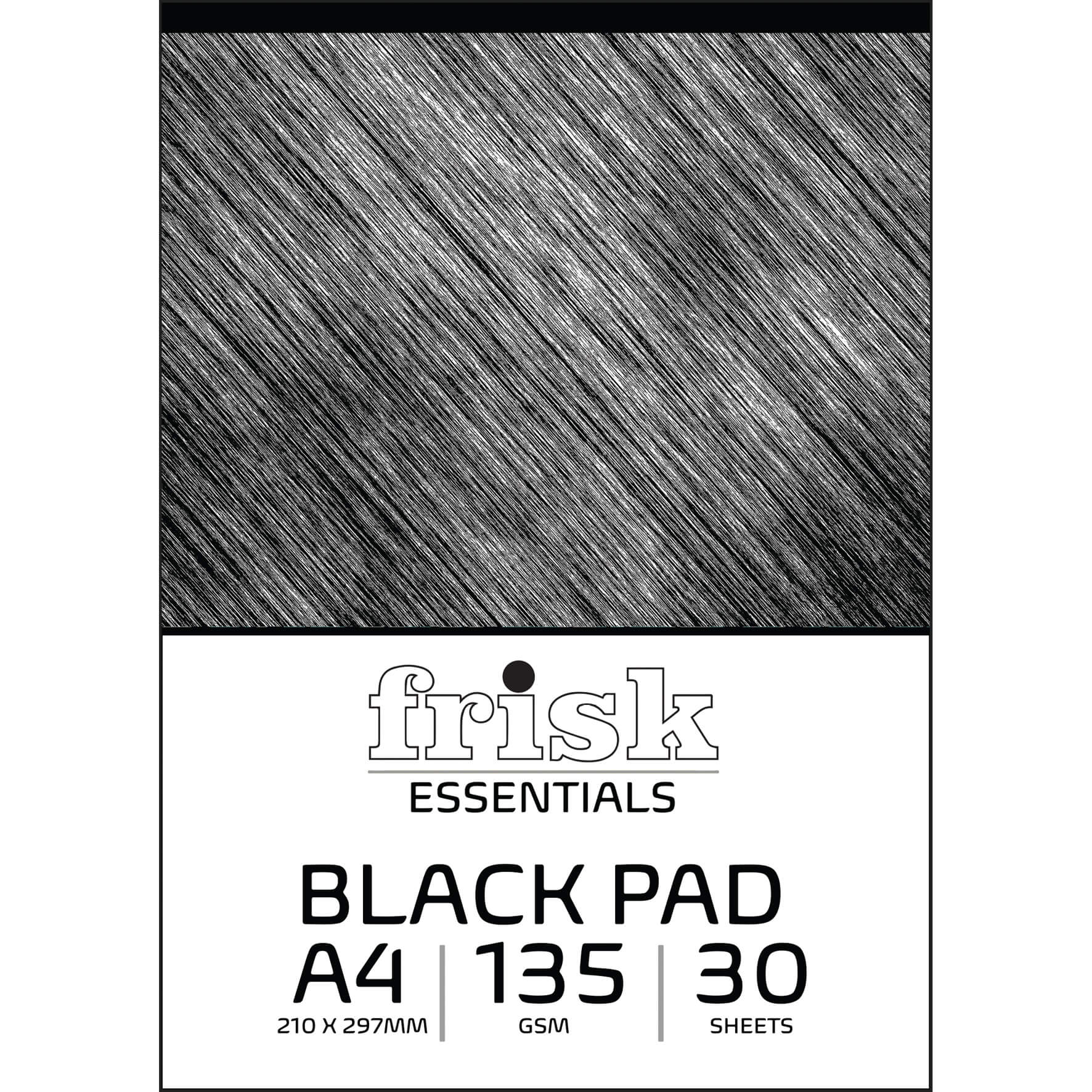 Black Paper Pad A4 135gsm - 30 Sheets