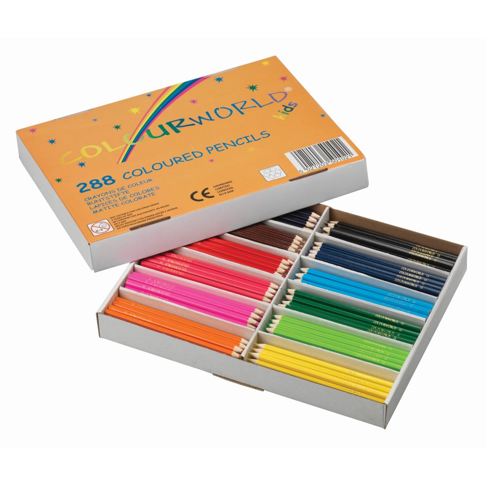 Colouring Pencils Assorted - Pack of 288
