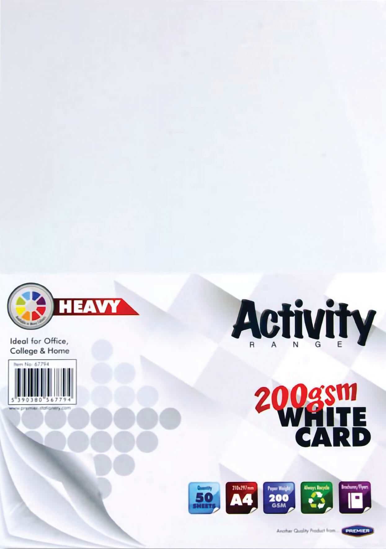 Heavy Card White A4 200gsm - 50 sheets