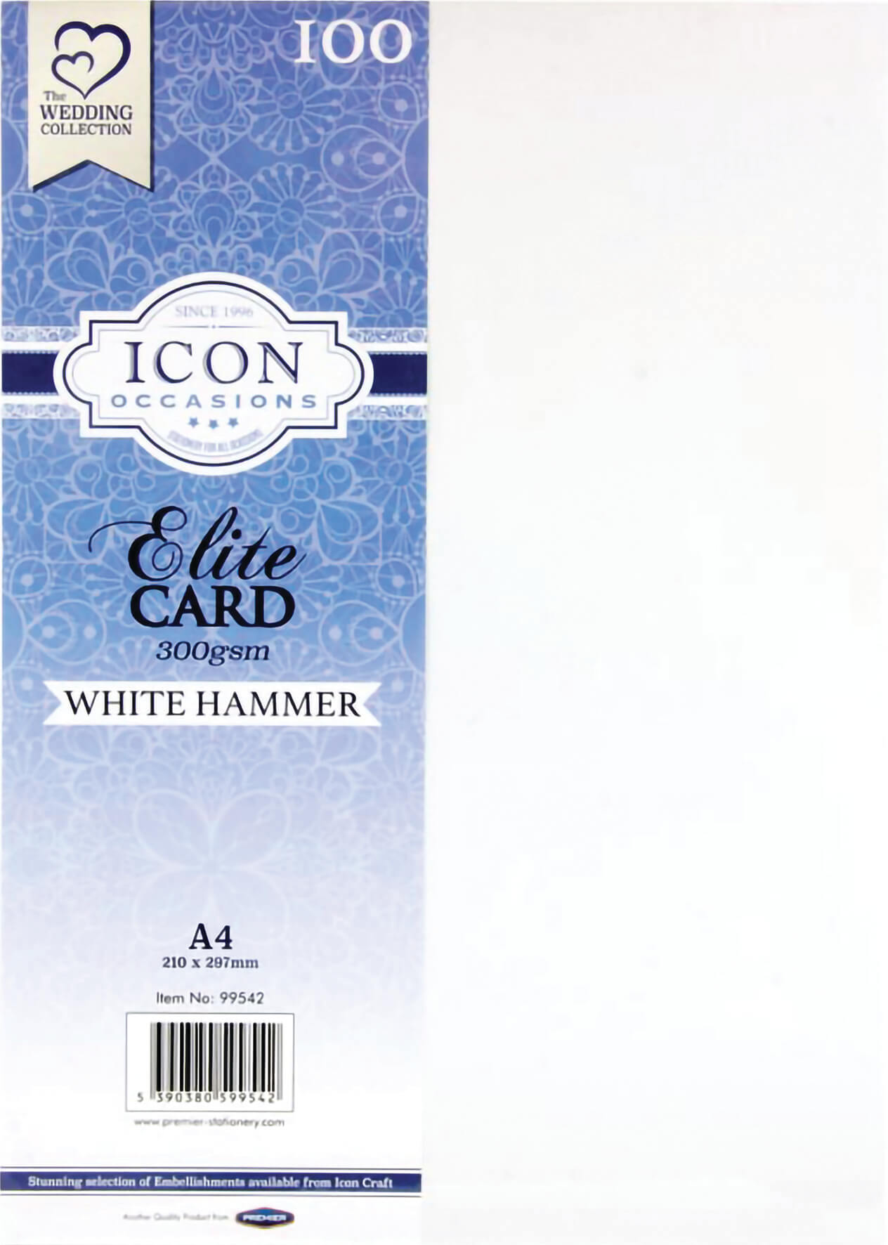 Hammer Finish Card White A4 300gsm - Pack of 100