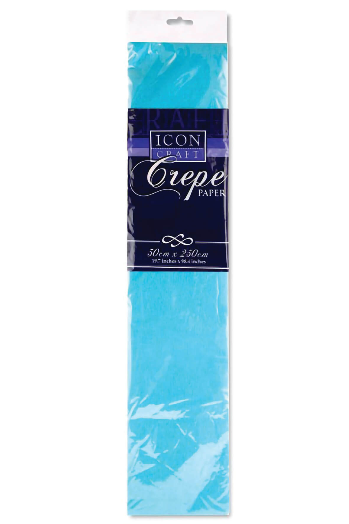Crepe Paper Baby Blue 500mm x 2.5m 17gsm
