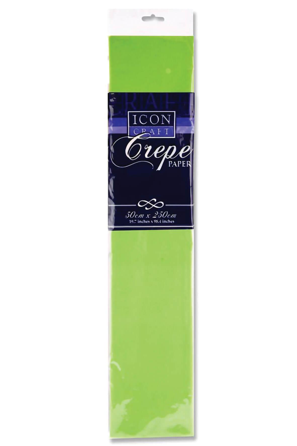 Crepe Paper Lime Green 500mm x 2.5m 17gsm