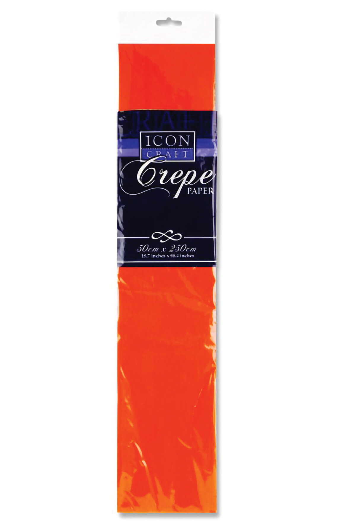 Crepe Paper Orange 500mm x 2.5m 17gsm