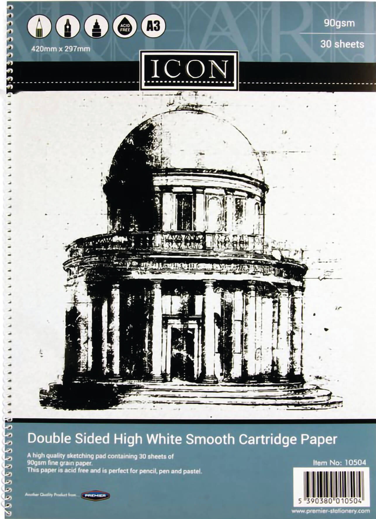 Cartridge Spiral Sketch Pad A3 90gsm - 30 Sheets