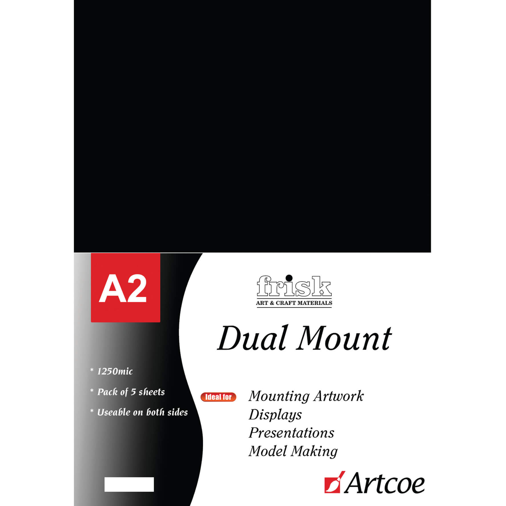 Dual Mount Black/White A2 1250micron