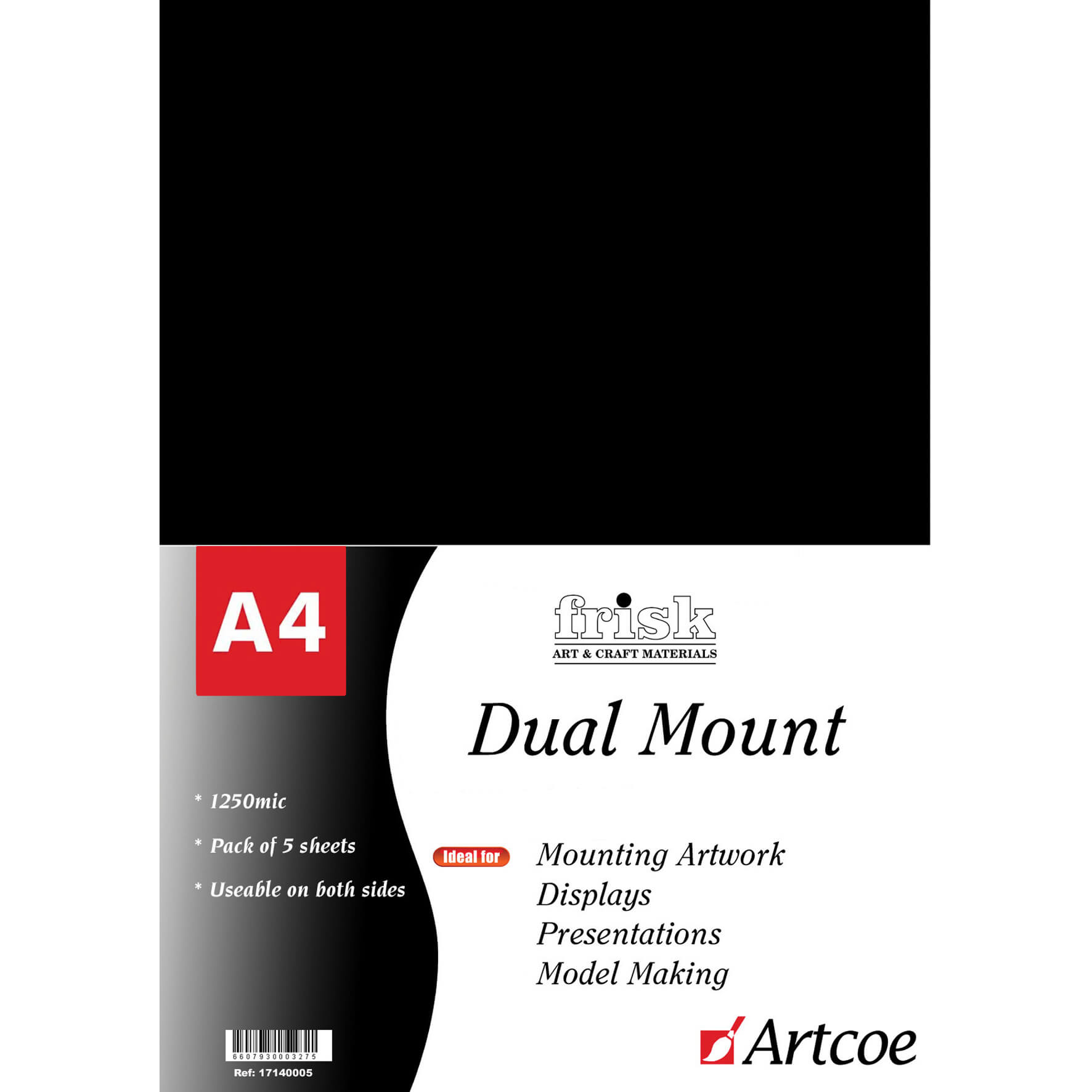 Dual Mount Black/White A4 1250micron