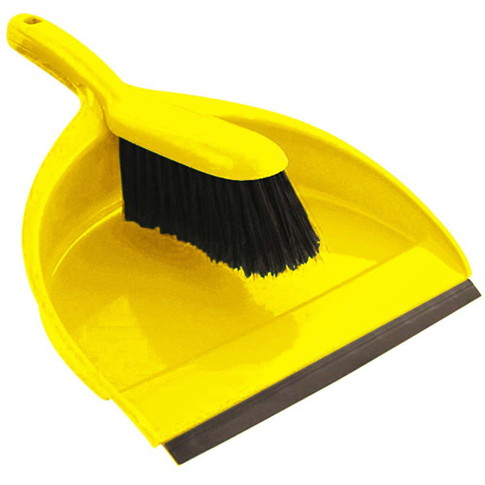 Soft Dustpan & Brush Set - Yellow