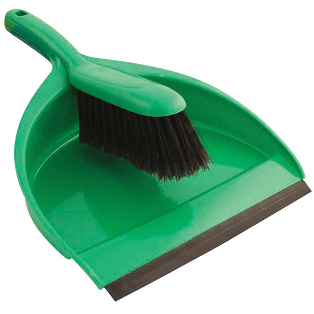 Soft Dustpan & Brush Set - Green