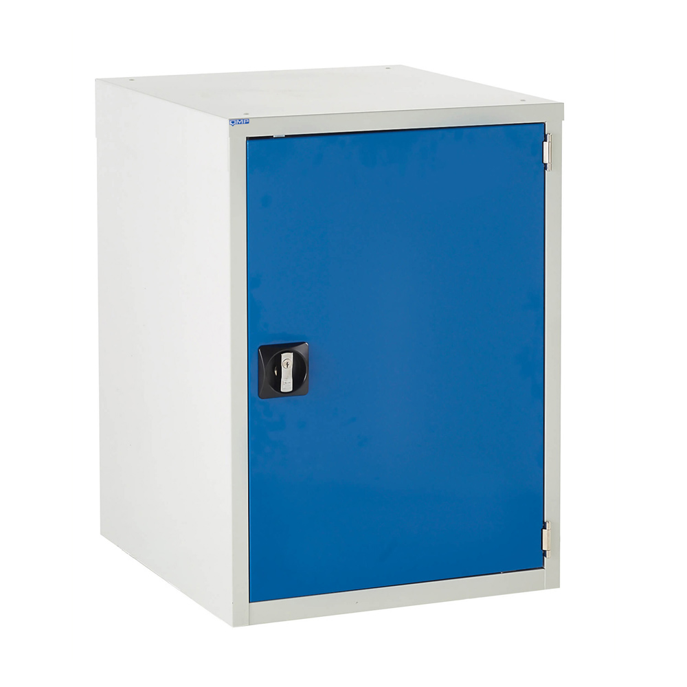 Edubench Underbench System - 600mm cupboard (Grey Cabinet and Blue Doors)