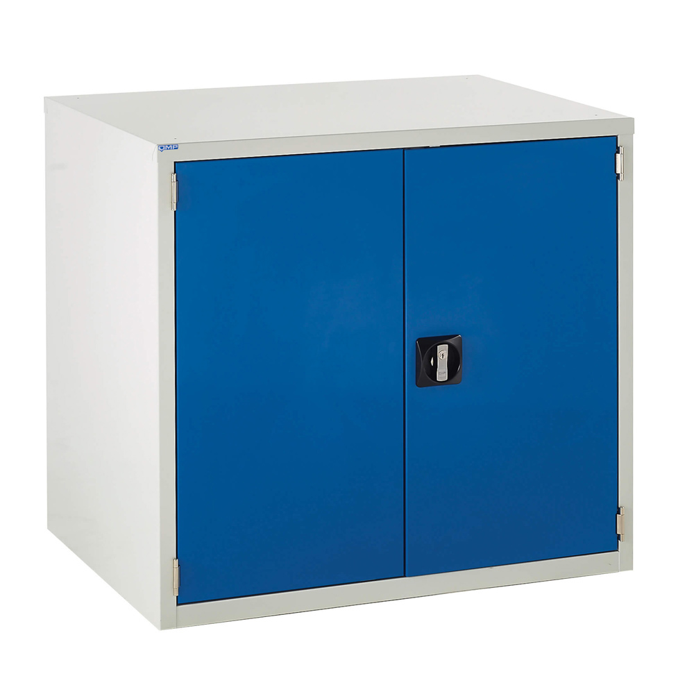 Edubench Underbench System - 900mm cupboard (Grey Cabinet and Blue Doors)