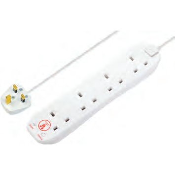 Extension Lead Surge Protected 2m 4 Gang 13A