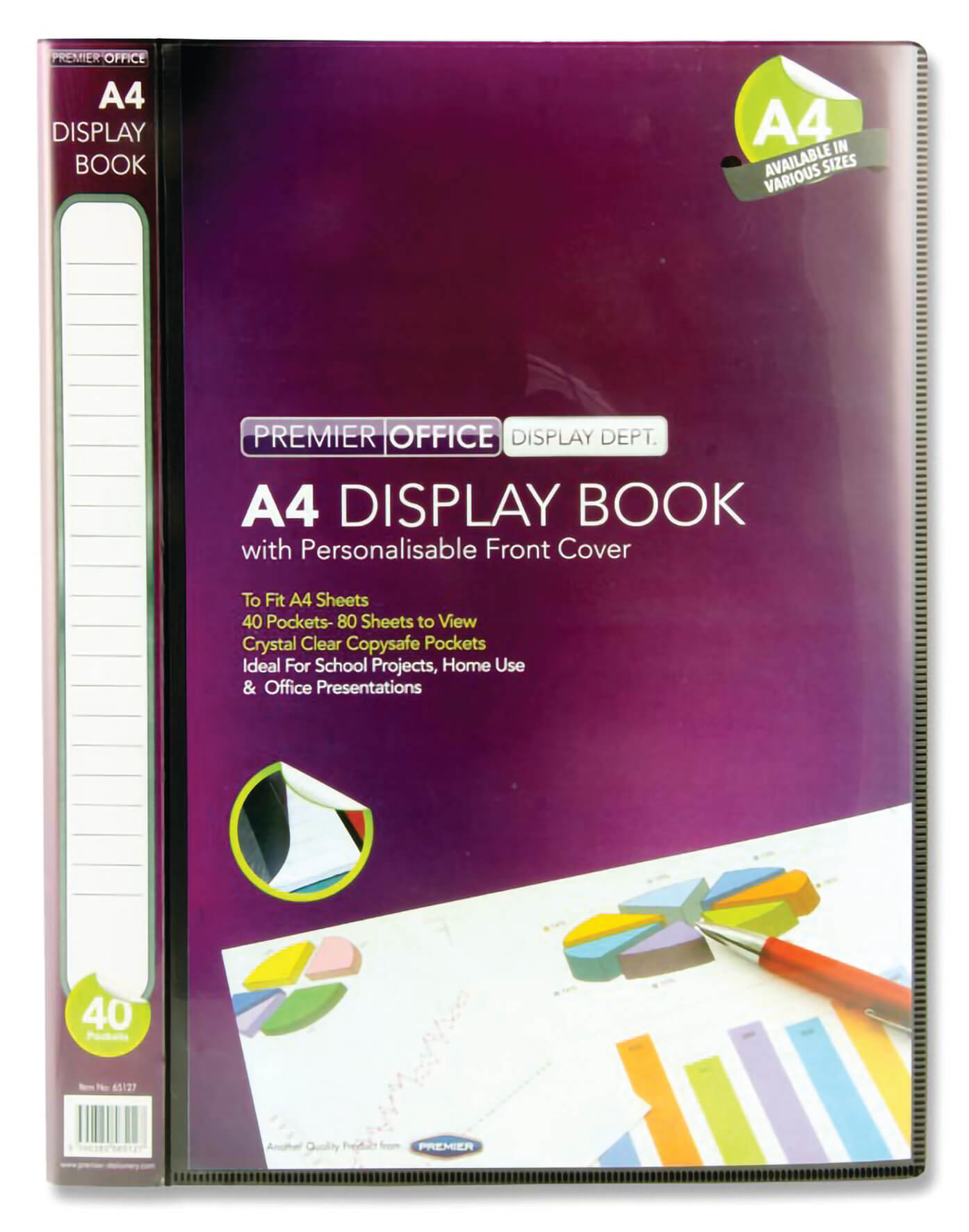 Presentation Display Book Black, A4 - 40 Pocket