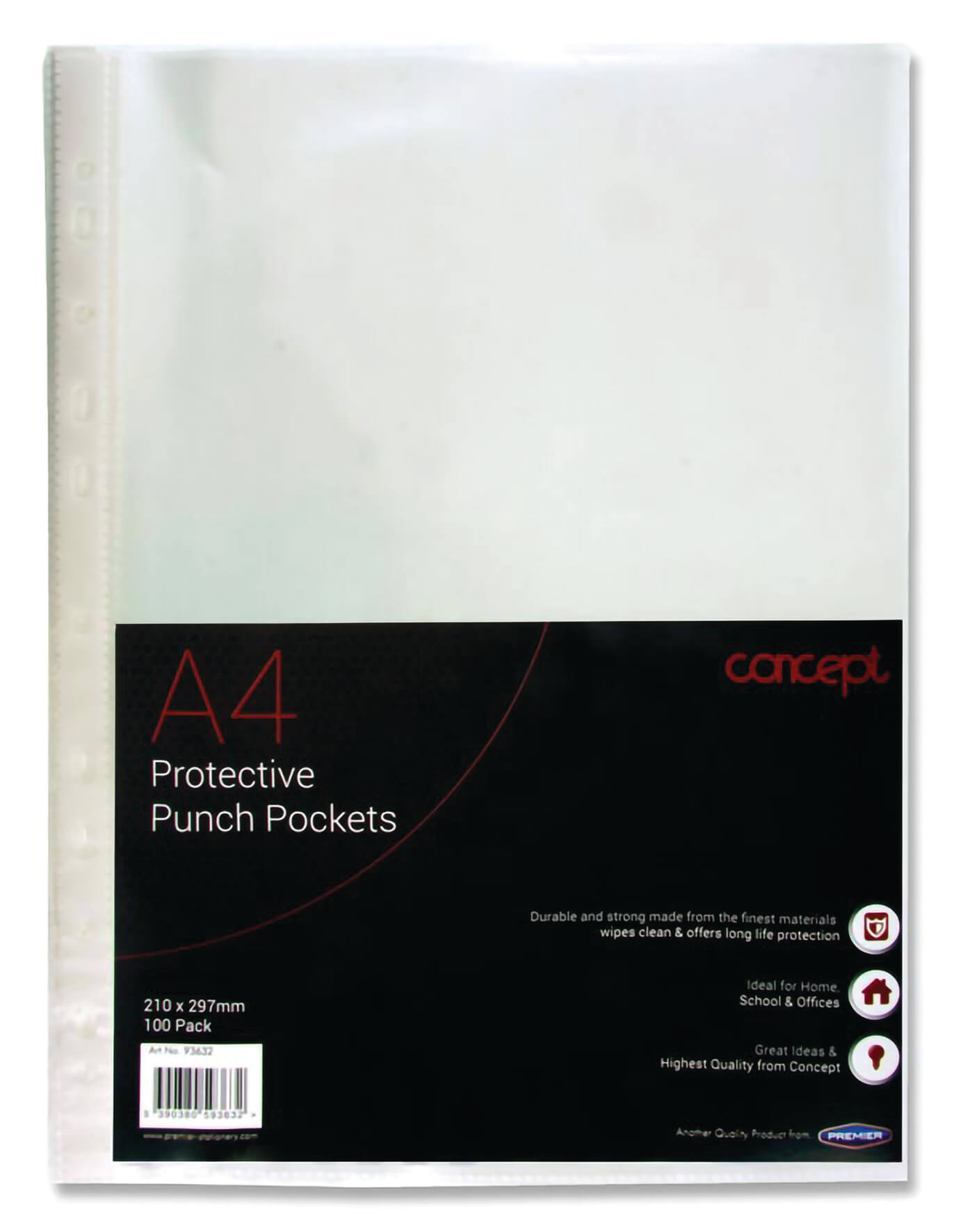 Protective Punched Pockets A4 - Pack of 100