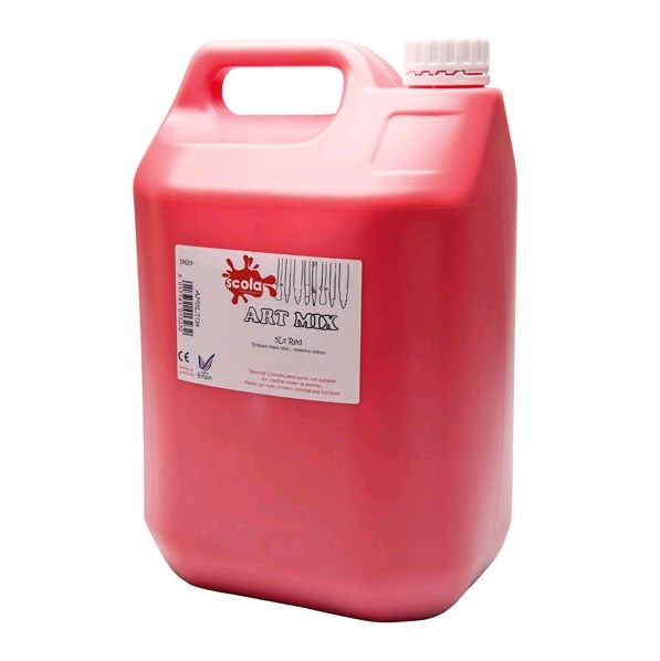 Ready Mixed Poster Paint Brilliant Red - 5l