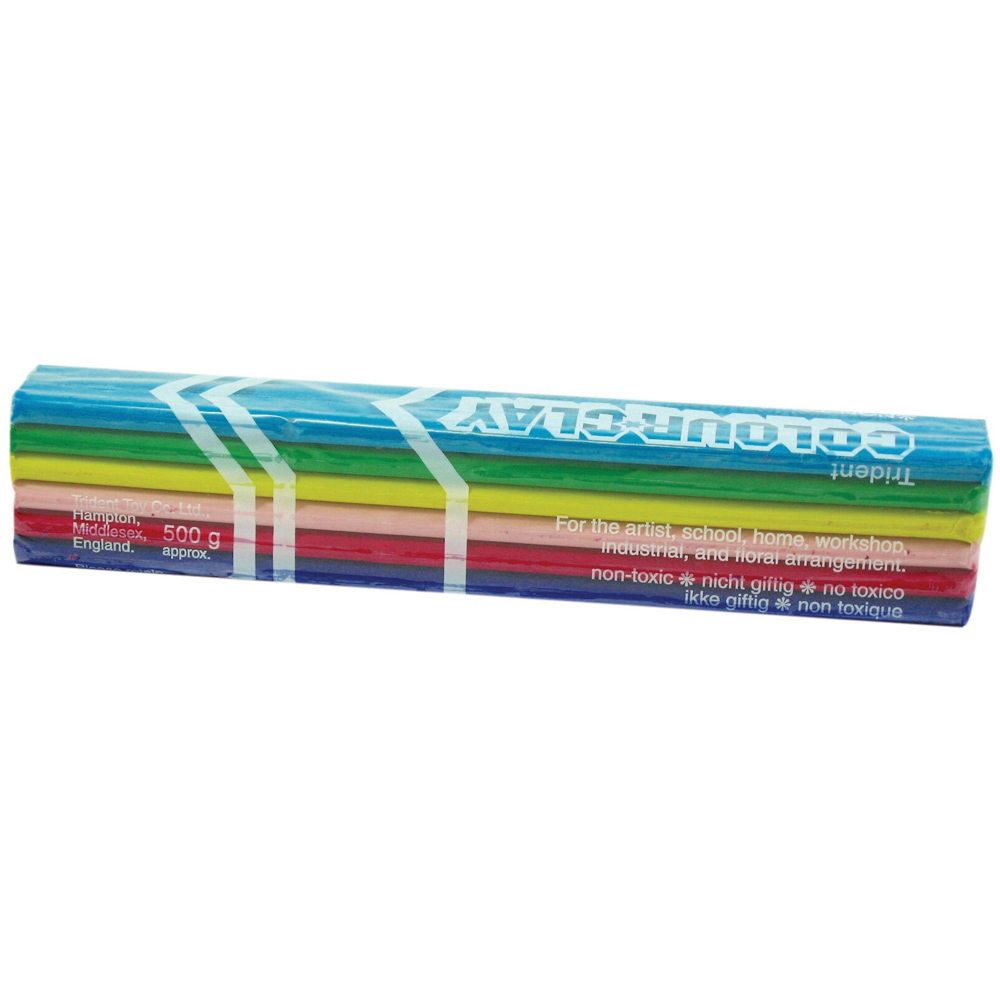 Coloured Re-useable Clay - Rainbow - 500g