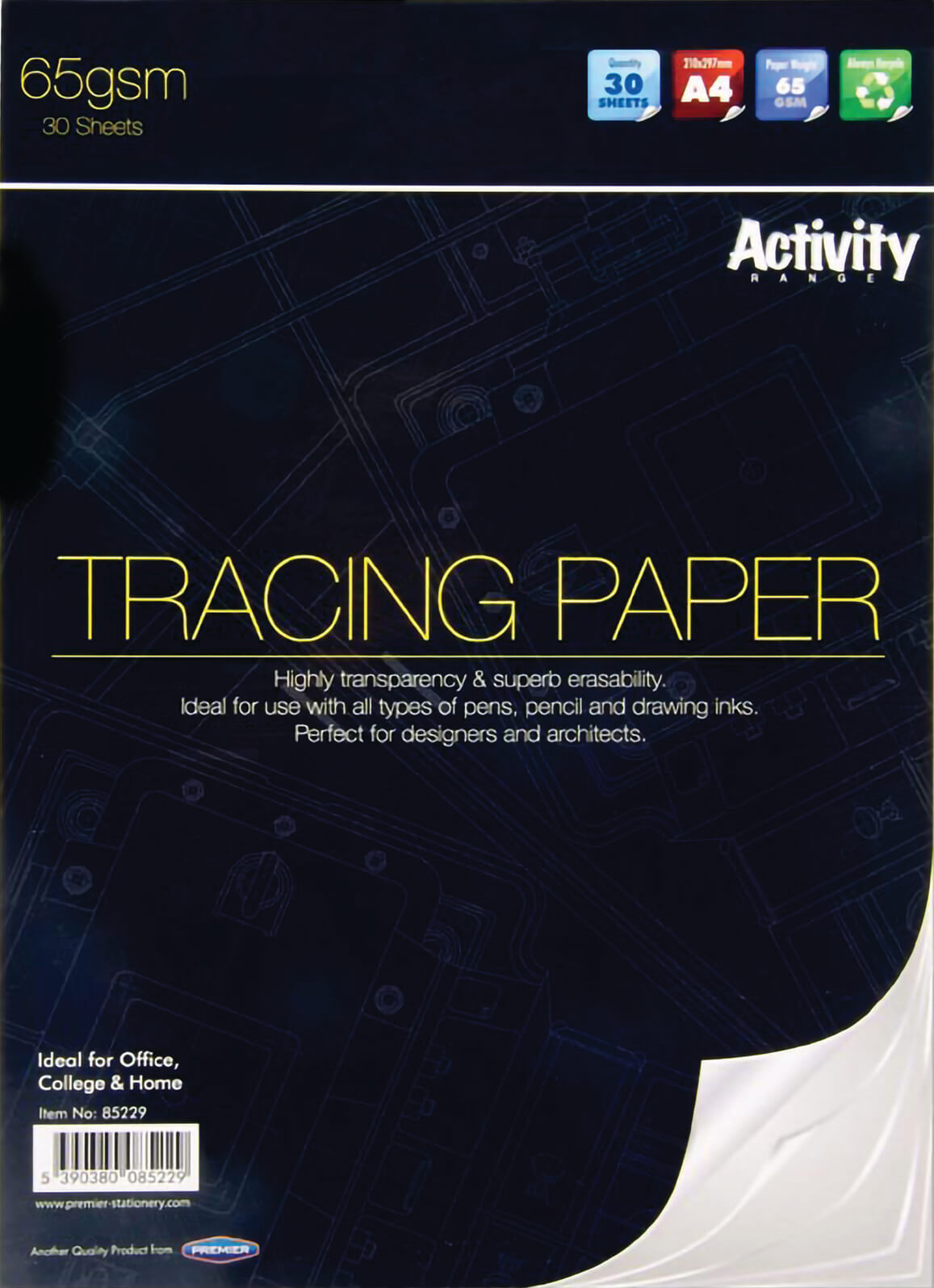 Tracing Paper Pad A4 65gsm - 30 Sheets