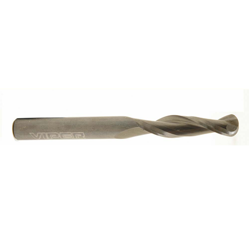 Viper Ball Nose Cutter Solid Carbide, 1/4in D x 1in L x 1/4in Shank - No. 30