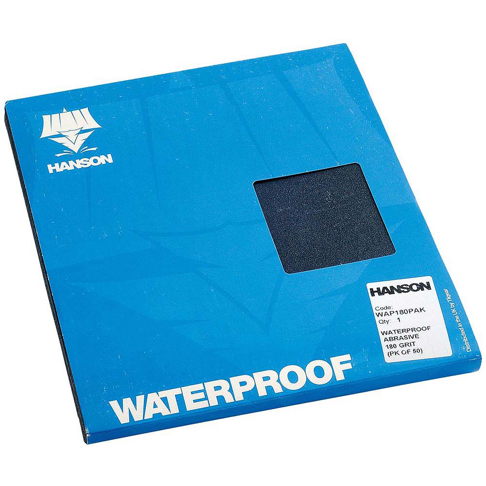 Hanson Waterproof Abrasive Paper Sheets 180 Grit (pk of 50)